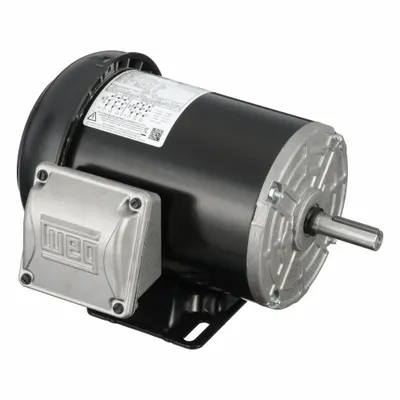 WEG General Purpose Motor: Rigid Base Mount, Totally Enclosed Fan Cooled, 1 hp - Rigid Base 3-Phase General Purpose AC Motors