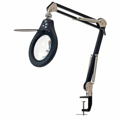 ACCU-LITE PLRO6-45-B Desk-Clamp Magnifier Light, 2.25x, 880 lm, 45 in Arm - Desk-Clamp Magnifier Lights