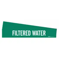 Pipe Marker: Filtered Water, Green, White, Fits 2 1/2 to 7 7/8 in Pipe O.D., 1 Pipe Markers, 5 PK (MPN 7105-1-PK)
