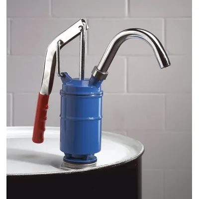 ACTION PUMP Hand Pump: Lever Action, Pump with Spout, Aluminum Housing, 16 oz per stroke - Lever Handle Standard Drum Pumps