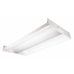 This 2 ft. x 4 ft. LED center-basket troffer operates at 120 to 277V AC, delivering 4,649 lumens at 3500K while consuming 41.3 W. Designed for recessed installation in commercial ceilings, it provides general ambient lighting for spaces such as offices, schools, and retail environments.