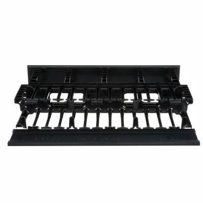 PANDUIT Horizontal Dual-Sided Manager: Horizontal, 2 U, Dual Side Sides, 13 1/8 in Overall Dp - Horizontal Finger-Style Cable Managers