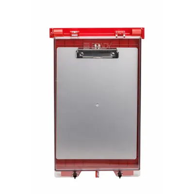 BRADY Document Holder: No Padlocks, Steel Clipboard - Unfilled Lockout Stations