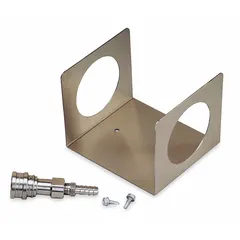 This stainless steel wall bracket kit provides a secure mounting solution for HPLC waste collection vessels. Designed for use with compatible waste cans, it helps prevent spills and organizes lab space. Suitable for chromatography laboratory environments.