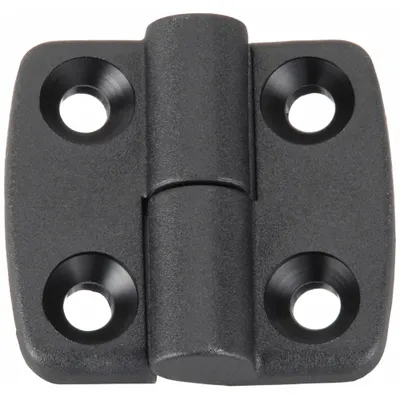 FATH INC. Lift Off Hinge: 48 mm x 52 mm, 25 Series, For 6 mm Slot Wd, Black, Polyamide - Captive Lift-Off Hinges