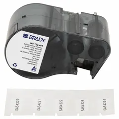 Combined Label and Ribbon Cartridge: Rectangle, 1/2 in x 1 1/8 in, Cryogenic Autoclavable Polyester (MPN M5-122-461). Key specifications — Vial/Tube Size: 0.5 mL; Printer Series Compatibility: BMP51; Label Shape: Rectangle.