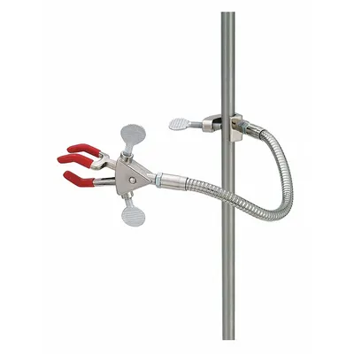 OHAUS Holder: Flex System Clamp, 12 in Overall Lg, 0 in Min Jaw Opening - Lab Clamps
