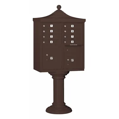 SALSBURY INDUSTRIES Cluster Box Unit: CBU, 10 Doors, Horizontal, 71 3/4 in H x 31 in W x 18 1/2 in D - Multi-Unit Mailboxes