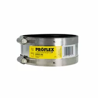 FERNCO Flexible Pipe Straight: Rubber, For 4 in Pipe, PVC/Steel, 2 1/8 in Overall Lg, Reinforced (MPN 3005-44)