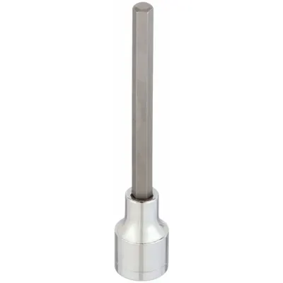 WESTWARD Socket Bit: 1/2 in Drive Size, Hex Tip, 8 mm Tip Size, 5 1/4 in Overall Lg - Hex Bit Sockets