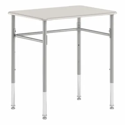 HON Student Desk: 33 in, Configurable, 20 in Overall Wd, 26 in Overall Dp, White - Student Desks