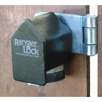 RANGER LOCK Padlock Guard with Lock: Steel, Black, 3 5/8 in Guard Lg, 2 1/2 in Guard Wd (MPN RGJR-5L)