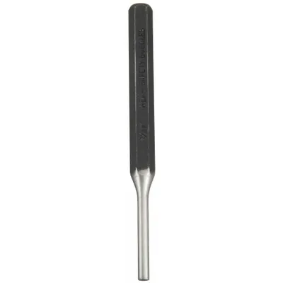 WESTWARD Drive Pin Punch: 3/16 in Tip Dia, 3/8 in Shank Wd, 1 5/8 in Taper Lg, 5 1/4 in Overall Lg - Flat-Tip Pin Removing Punches