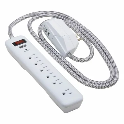 TRIPP LITE Outlet Strip: 7 Outlets, 6 ft Cord Lg, 900 J Rated Energy, 15 A Current - General Purpose Surge Protectors