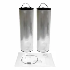 Replacement filter element with Snowstorm Filled Activated Carbon media for removing contaminants and odors from compressed air or gas streams. Used in compatible Parker filtration systems to maintain filtration performance.