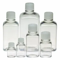 Media Bottle, PET, 30 mL, Sterile, Screw-On HDPE Closure, Graduated, Colorless