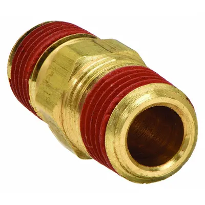 PARKER Metal Pipe Straight: Straight, 3/8 in x 3/8 in - Threaded High-Pressure Pipe Fittings with Sealant