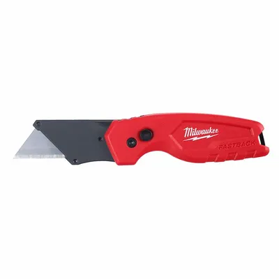 MILWAUKEE Folding Utility Knife: 4 in/6 5/32 in, Bi-Metal, Metal - Manually Opening Utility Knives
