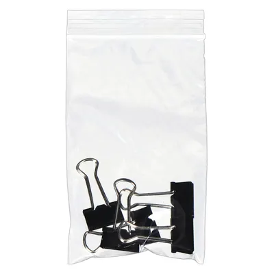 OEM Single-Zip Reclosable Poly Bag, 4 in x 6 in, 2 mil, 100-Pack - Single-Zip Reclosable Poly Bags
