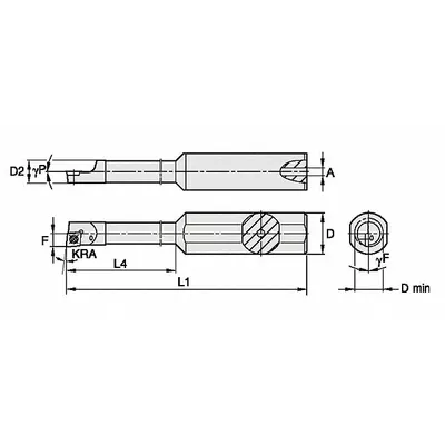 WIDIA Indexable Boring Bar: CSBI2505001255R (MPN 2832398) - Indexable Boring Bars