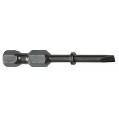 Impact-rated slotted head bit for use with impact drivers. Features a hex shank and S2 steel construction. Imperial size 2F-3R. Sold in a 5-pack.