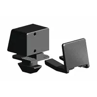 Clip Block: For Std Panel, Unfinished, Black, Polyamide, Metric, Fath 45 Series (MPN 094205)