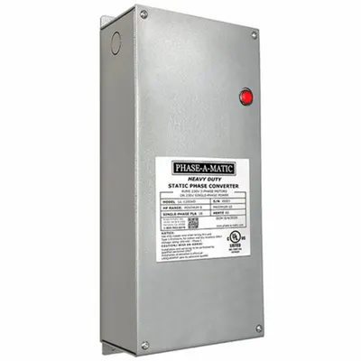 PHASE-A-MATIC Phase Converter: Static, Single, Three, 230V AC - Phase Converters