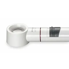 Head-mounted magnifier with 38D diopter, 35 mm lens diameter, and 1.05 in focal distance. Enables hands-free close-up inspection for tasks such as quality control, electronics assembly, and precision maintenance.