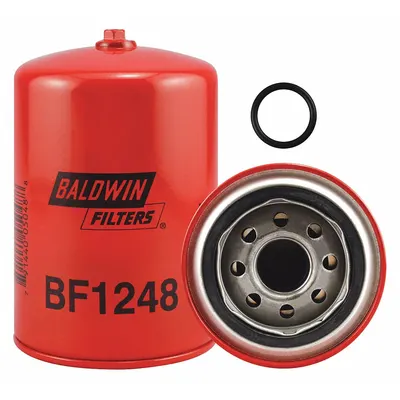 BALDWIN FILTERS Fuel Filter: Spin-On, 3 11/16 in Outside Dia, 1"-14 Thread Size, Cellulose - Spin-On Fuel Filters