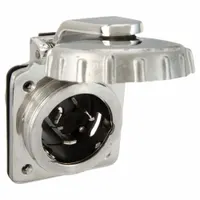 HUBBELL Locking Inlet: Non-NEMA, Silver, 125/250V AC, 50 A, 3 Pole, 4 Blade (MPN HBL504SS)