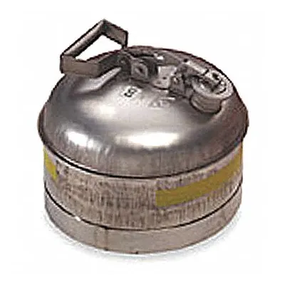 EAGLE 1313 Type I Safety Can, 2 1/2 gal, Stainless Steel, Silver - Flammable Liquids Safety Cans