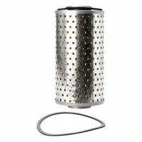 Cartridge fuel filter for Clark Equipment trucks. Inside diameter 11/16 in, outside diameter 4 5/16 in, overall length 8 11/16 in. Cellulose media removes contaminants from diesel fuel