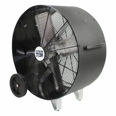 MAXX AIR Cooling Fan: 30 in Blade Dia, 120V AC, Mobile, 1/3 hp, Direct Drive - High-Velocity Industrial Floor Fans