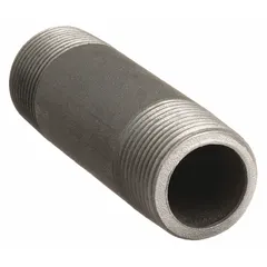 Seamless Schedule 80 pipe nipple with 2-1/2 in nominal size, male NPT threads on both ends, and 5-1/2 in length. Rated for 1,000 psi at 150°F. Used for connecting threaded pipe in medium-pressure fluid or gas systems. Made in USA.