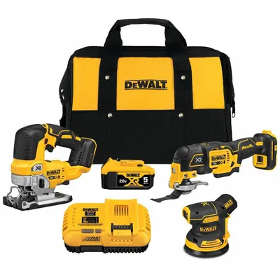 DEWALT Cordless Tool Combination Kit: 3 Tools, Jigsaw/Oscillating Tool/Sander - DEWALT 20V Cordless Tool Combination Kits