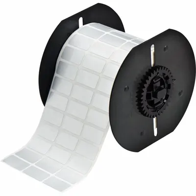 BRADY Pre-Cut Label Stock Roll: 1/2 in x 1 in, 1/2 in, Metalized Polyester - Brady Precut Label Rolls