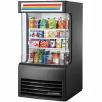 TRUE REFRIGERATION Refrigerated Merchandiser: 56 3/8 in x 30 1/4 in x 32 1/8 in, Black, 3 Shelves (MPN TAC-14GS-HC-LD)