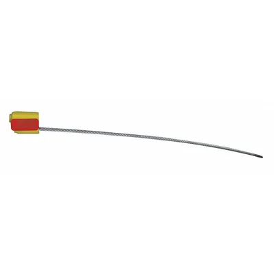 TYDENBROOKS Cable Seals: Yellow, Zinc, 12 in Cable Lg, 1/8 in Cable Dia, Sequential - Adjustable-Length Cable Seals