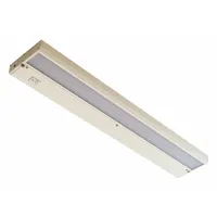 LED Under Cabinet Lighting: 22 in Lg, 741 lm, 4000K, 10.9 W, Plug-In or Hardwired, White, Aluminum (MPN G22WH)