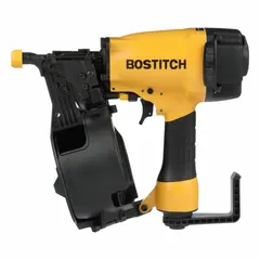 Pneumatic siding nailer with 15° wire-weld coil collation and bump-fire mode. Features a 1/4 in NPT air inlet and 350-nail capacity. Used for installing siding, sheathing, and exterior trim in construction applications.