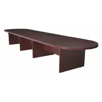 REGENCY Conference Table: Racetrack Oval, Laminate, Mahogany, 192 in Overall Lg, 52 in Overall Wd (MPN LCTRT19252MH)