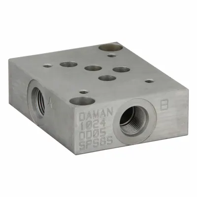 Parker Subplate Side Port: 5,000 psi Max Pressure, D05 NFPA Size, Ductile Iron - Valve Subplates