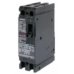 This Siemens HED4 series molded case circuit breaker is an ED-frame unit rated for 110 A with a maximum interrupting rating of 42 kA at 480 V AC. It features a fixed instantaneous trip, ABC phase connection, and load-side lug terminals. Suitable for use in panelboards, switchboards, and motor control centers for overload and short-circuit protection.