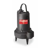 DAYTON Sewage Ejector Pump: Three Phase, 3 hp, 230 to 460V AC, 2 1/2 in Max. Dia. Solids, 3 in NPT
