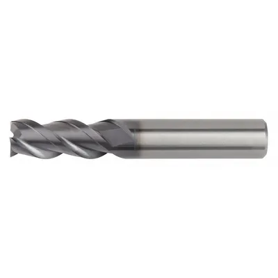 WIDIA HANITA Square End Mill: Carbide, AlTiN Coated, 3 Flute, 12 mm Mill Dia, 25 mm LOC - Carbide Square End Mills for Steel & Cast Iron