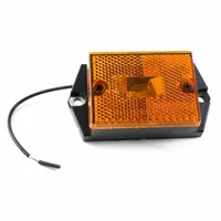 GROTE Clearance Marker Lamp: Clearance Light, Incandescent, Rectangular, Amber, Screw (MPN 46393)