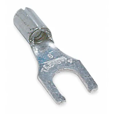 STA-KON Fork Terminals: Bare, #8 Stud Size, 18 AWG – 14 AWG Wire Range, Locking Fork - Non-Insulated Fork Terminals
