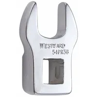WESTWARD Crowfoot Socket Wrench: Alloy Steel, Chrome, 3/8 in Drive Size, 1/2 in Head Size, Rounded