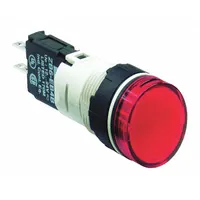 SCHNEIDER ELECTRIC Pilot Light: 16 mm Panel Mounting Size, Red, LED, XB6 Series (MPN XB6AV4BB)