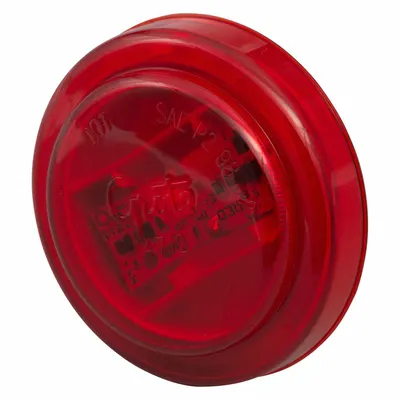 GROTE Clearance Marker Lamp: Clearance Light, LED, Round, Red, Bracket/Grommet - Clearance Lights